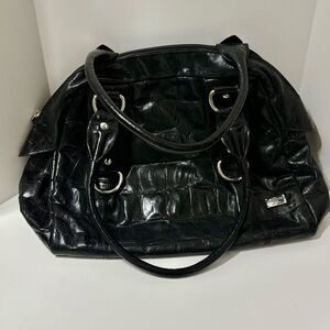 Carbotti Black Leather Hand Bag